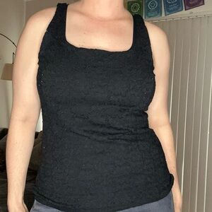 White House Black Market Black Fitted Sleeveless Tank Top